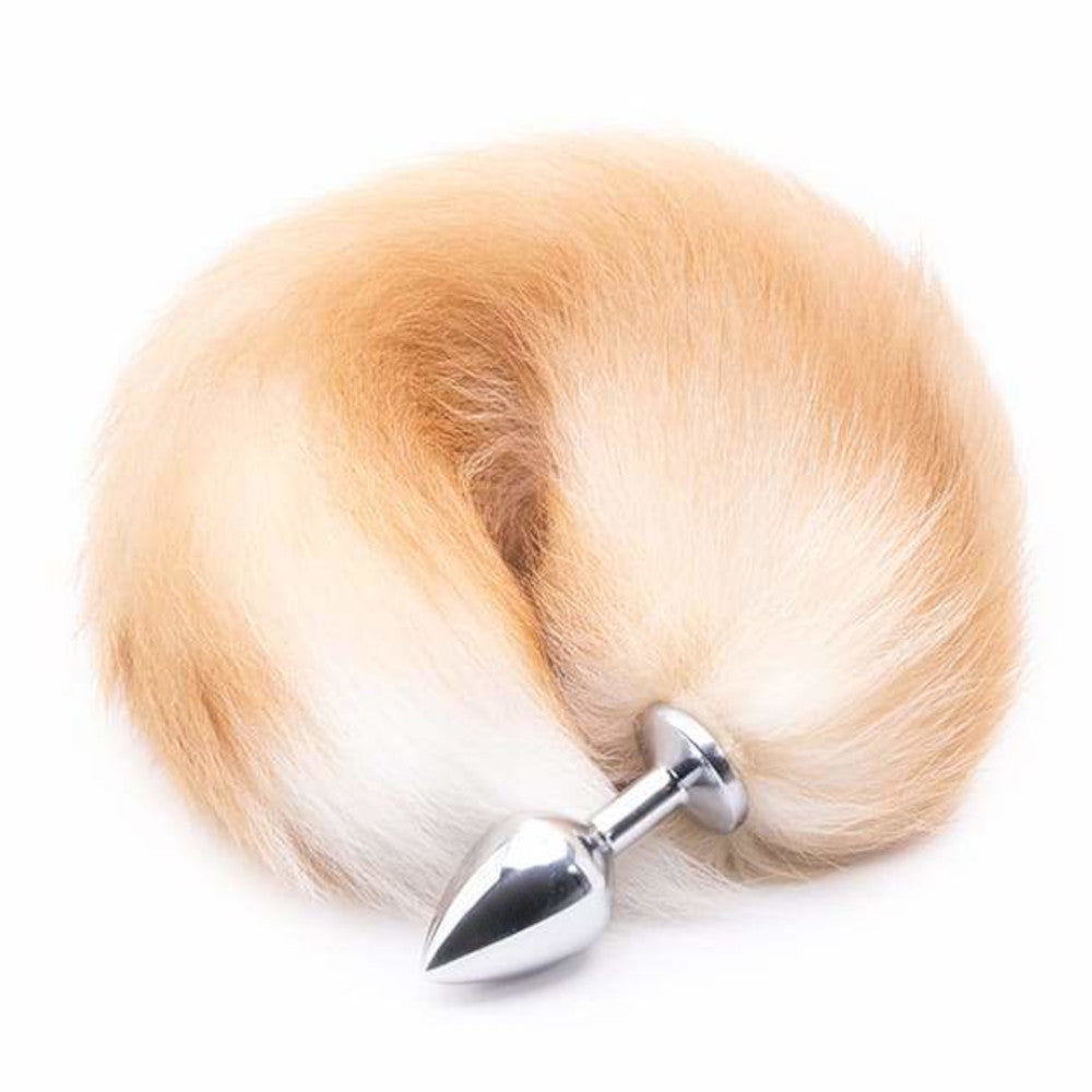 Orange Metal Fox Anal Tail 16"