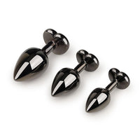 Black Steel Anal Toy Set (3 Piece)