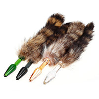 Glass Raccoon Tail, 12"