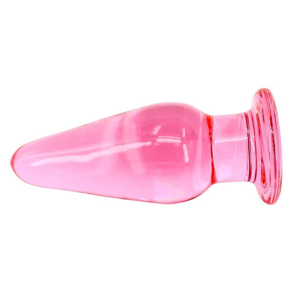 Crystal Pink Anal Toy Glass Plug