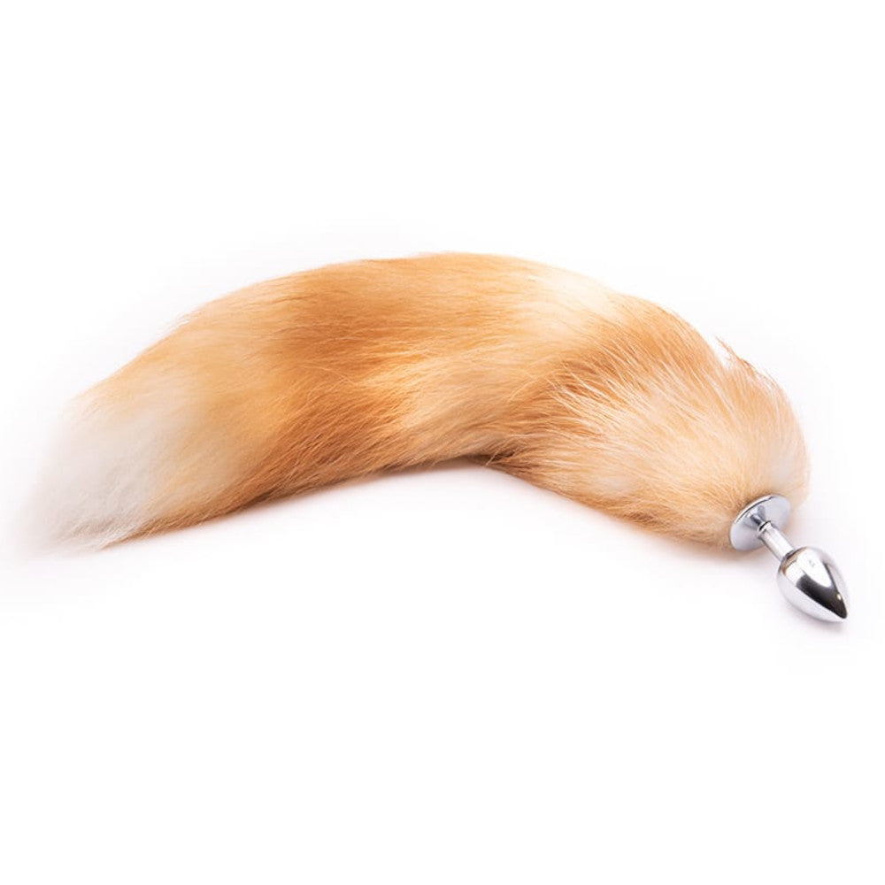 Orange Metal Fox Anal Tail 16"