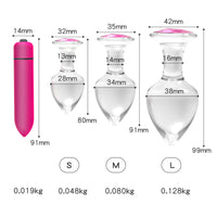 Sparkly Crystal Rose Plug Set (4 Piece)