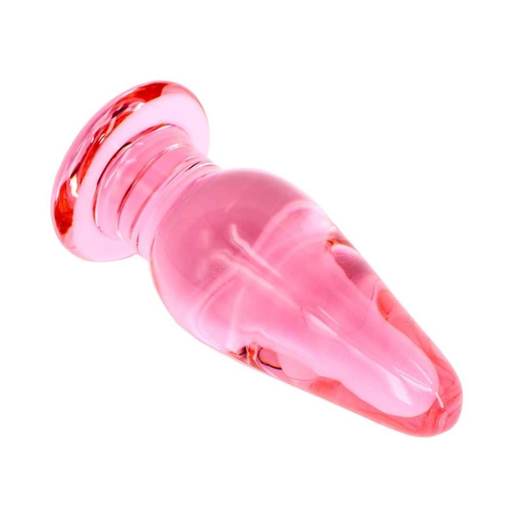 Crystal Pink Anal Toy Glass Plug