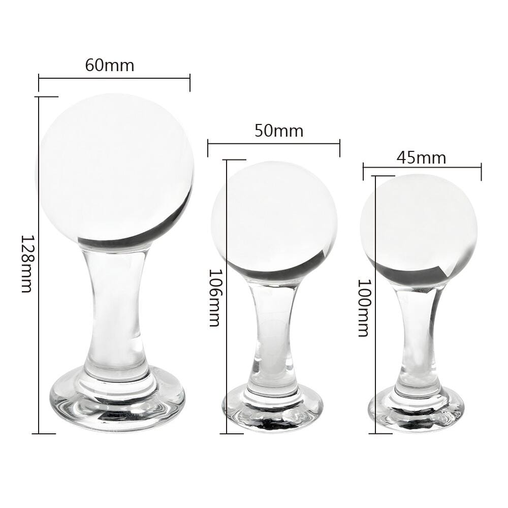 Huge Clear Crystal Ball Plug