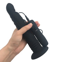 Long Suction Cup Anal Vibrating Dildo