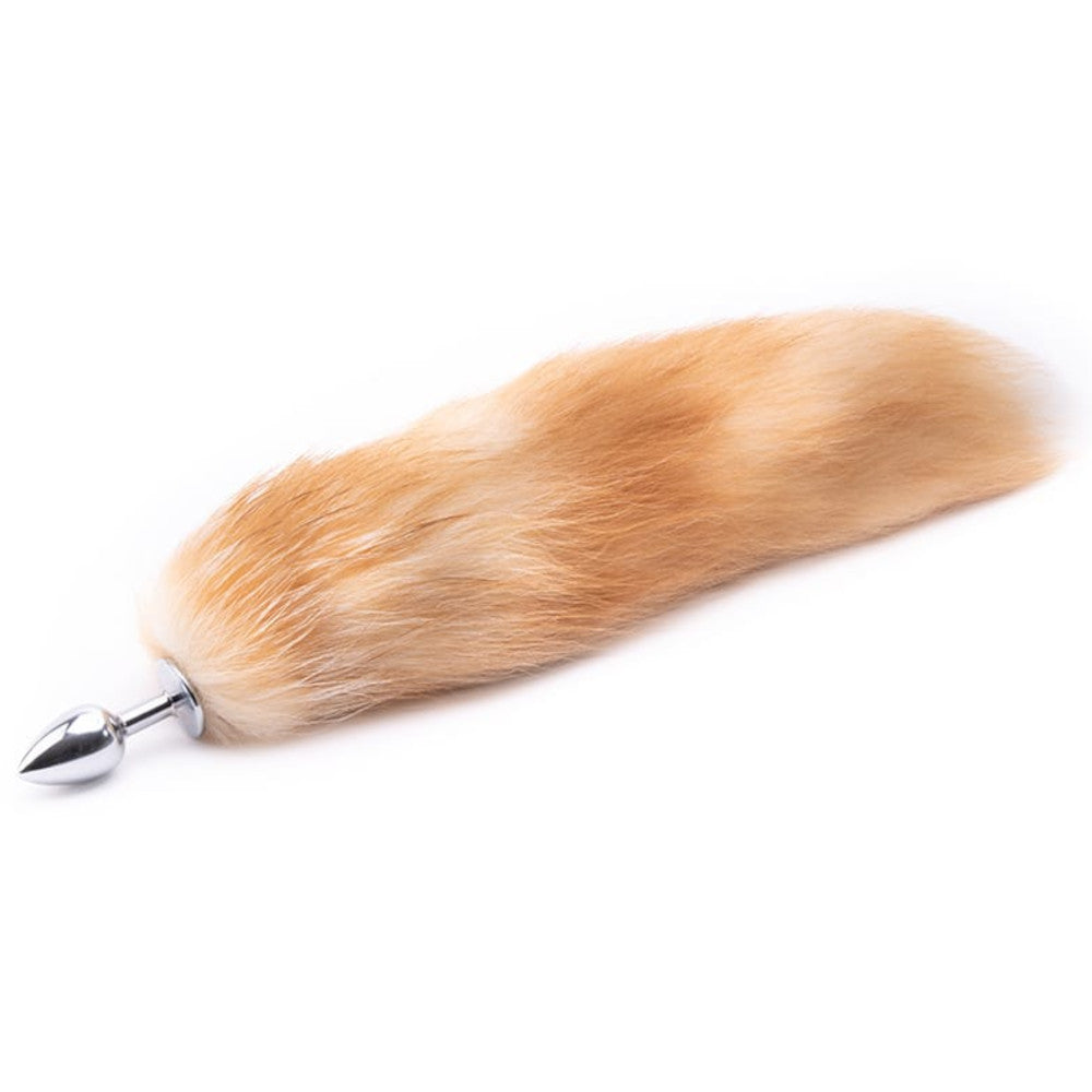 Orange Metal Fox Anal Tail 16"
