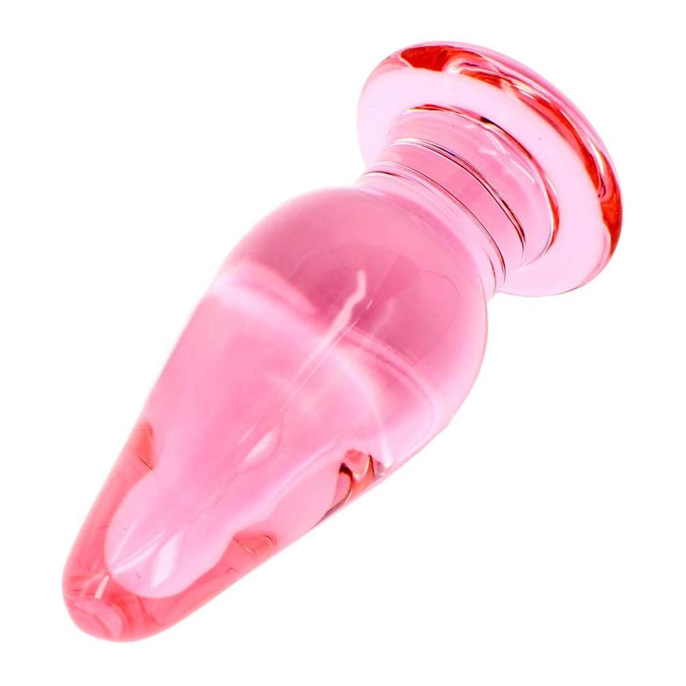 Crystal Pink Anal Toy Glass Plug