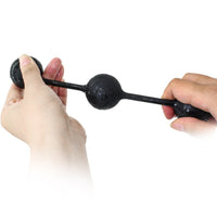 Long Black Anal Silicone Beads