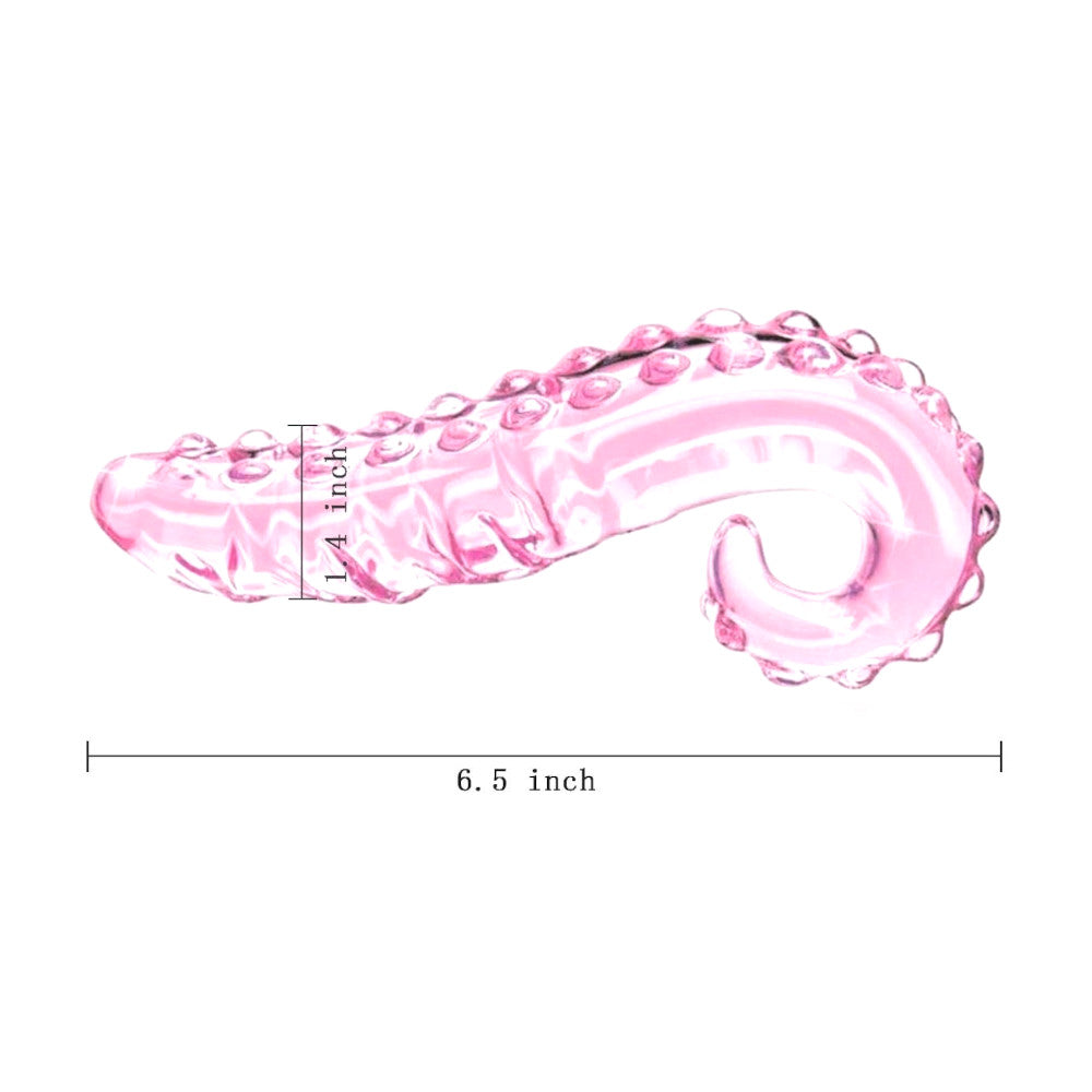 Pink Anal Tentacle Glass Dildo