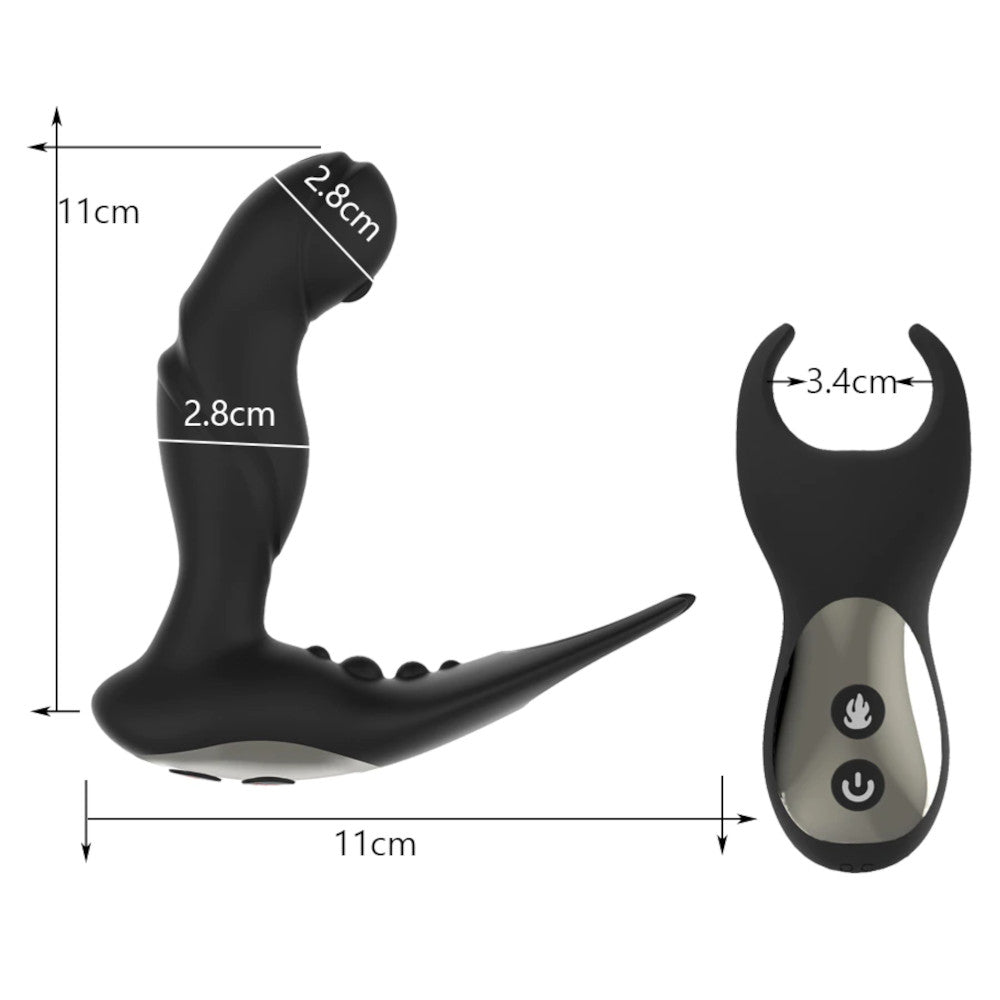 Heating Vibrating Anal Rolling Ball Prostate Massager