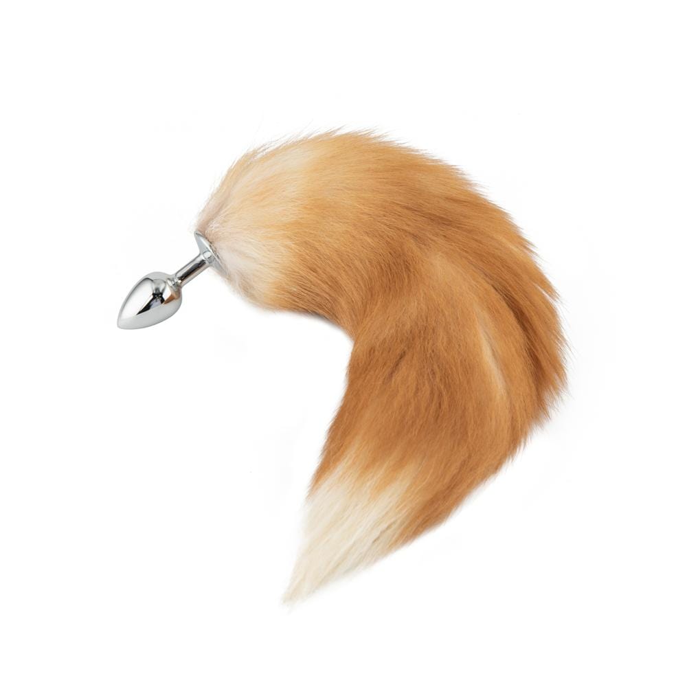 Orange Metal Fox Anal Tail 16"