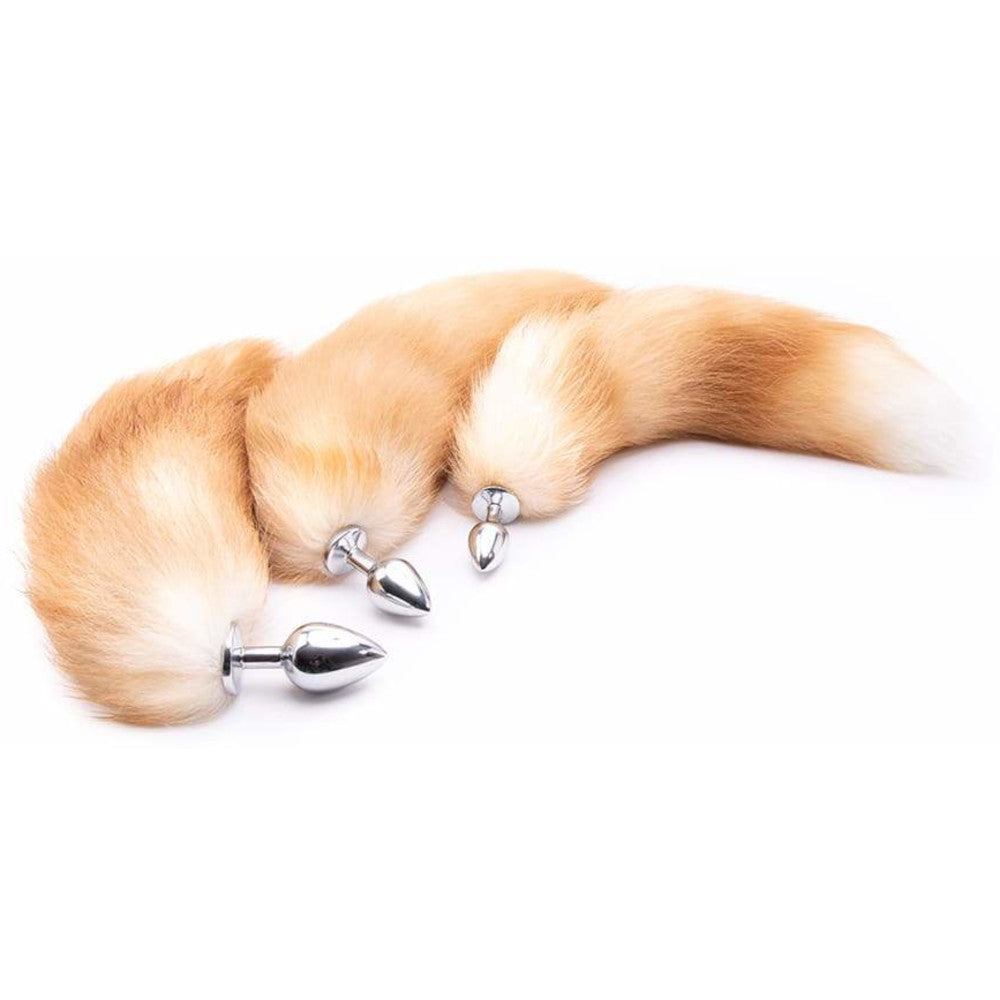 Orange Metal Fox Anal Tail 16"