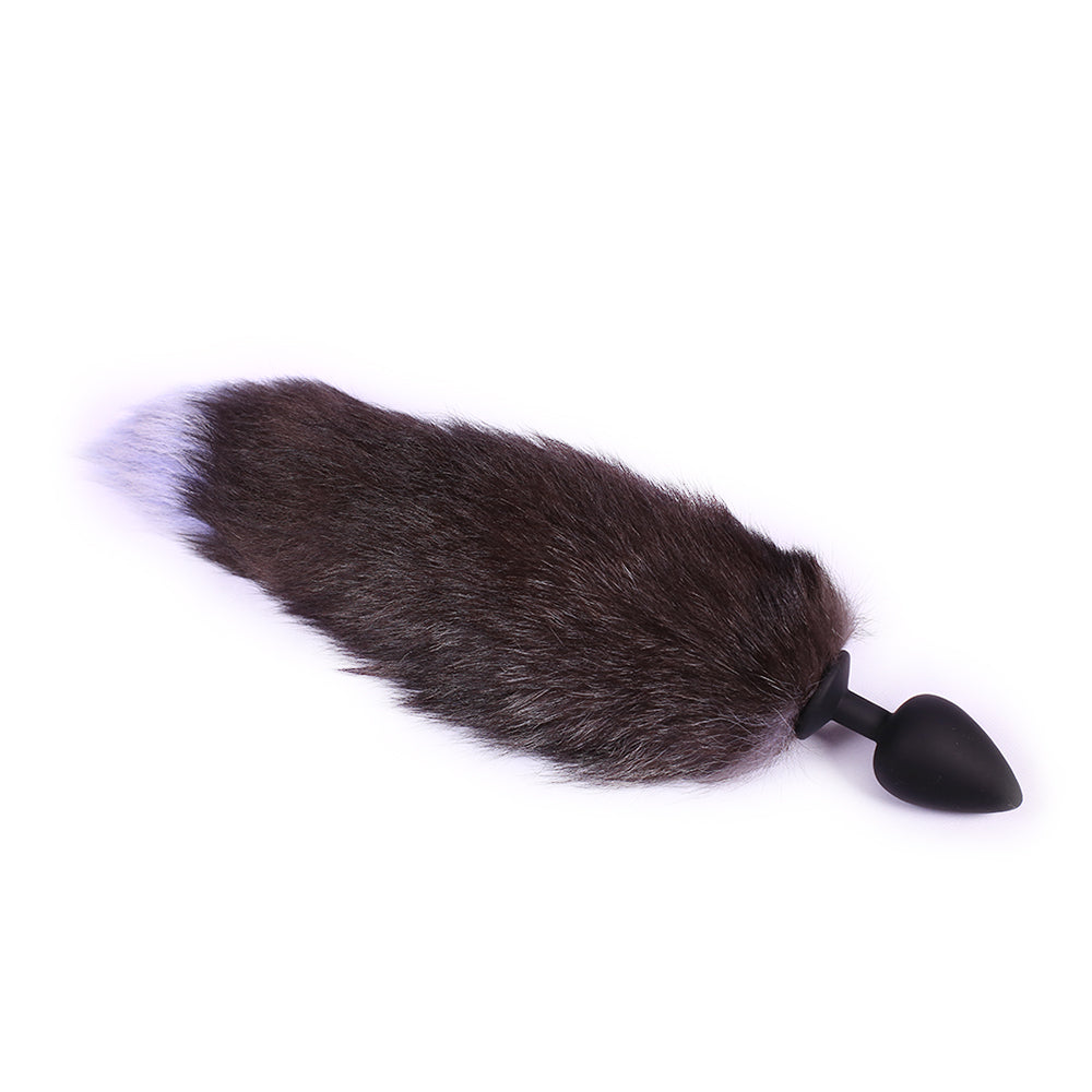 Black Cat Tail Silicone Plug 18"