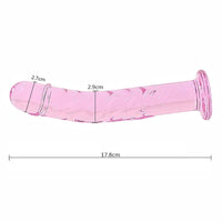 Tickled Pink Glass Dildo