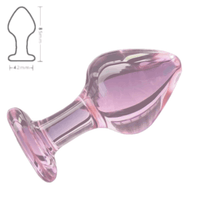 Pink Crystal Glass Plug Set (3 Piece)