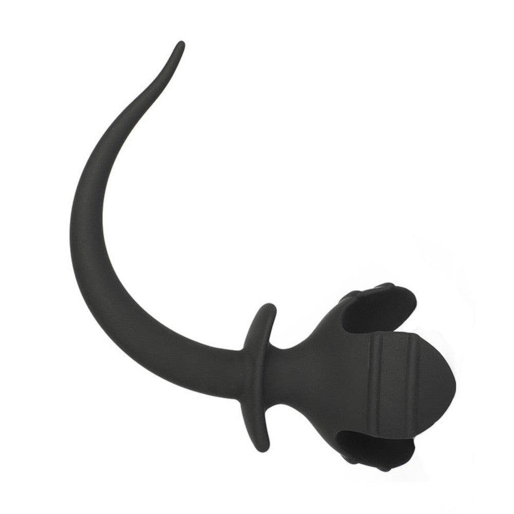 11" - 12" Black Silicone Dog Tail Plug