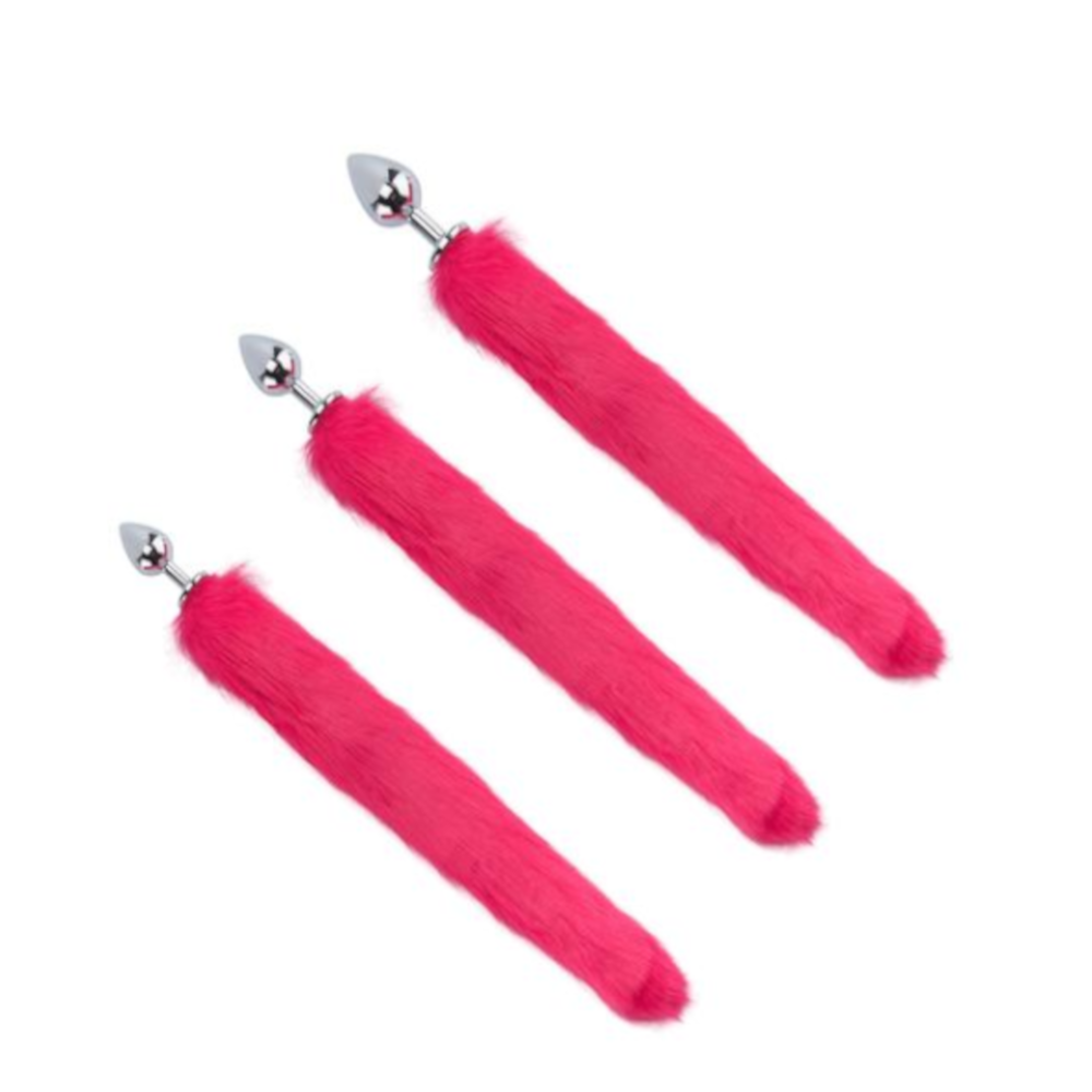 18" Red Fox Tail Plug