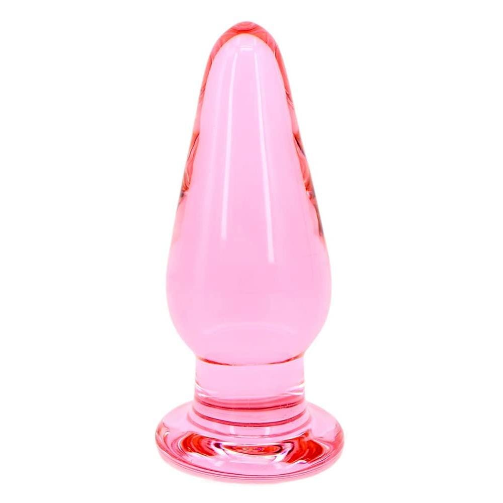 Crystal Pink Glass Plug