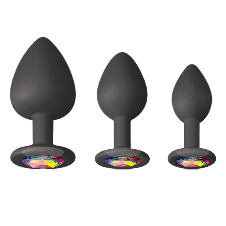 Rainbow Jewel With Plug-Shaped Silicone Tip Set
