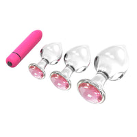 Jeweled Glass Plug Set (3 Piece)