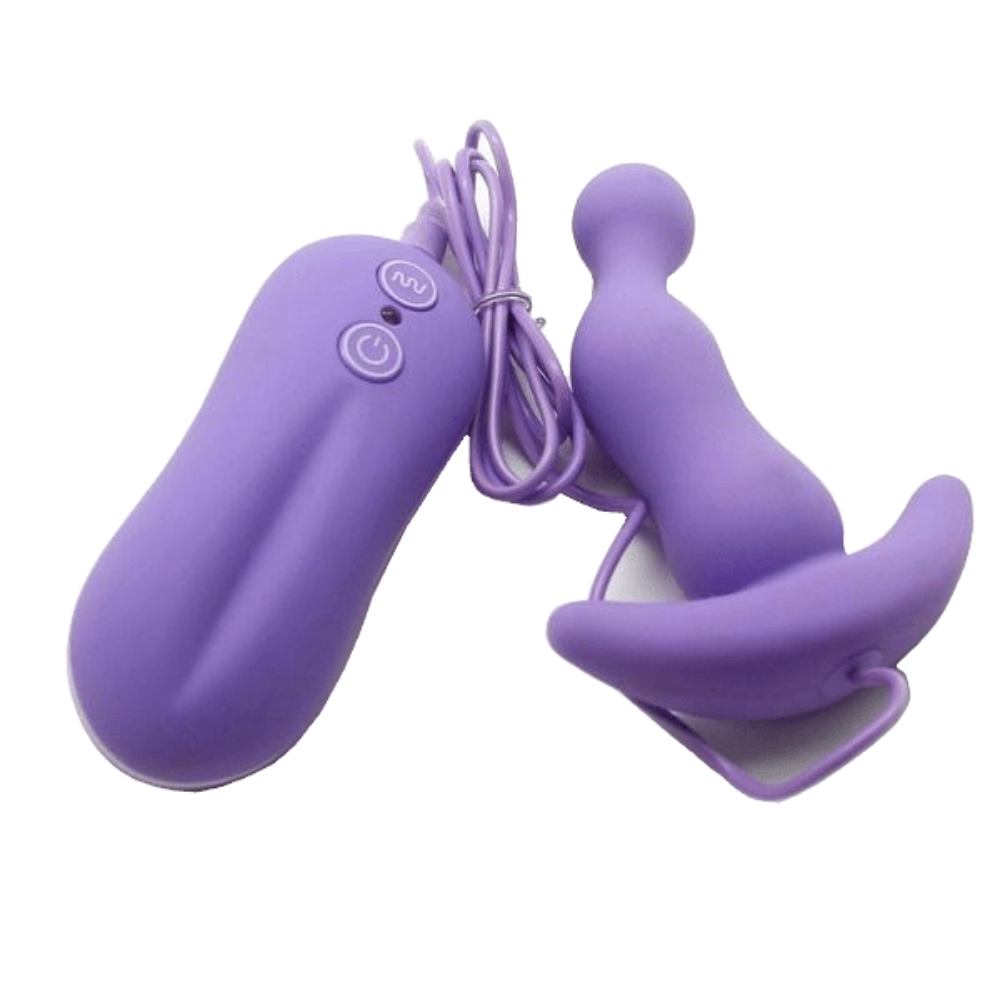 3.7" Vibrating Beginner Silicone Butt Plug