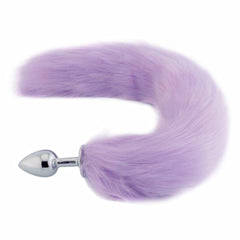 Fluffy Fox Tail Plug, Purple 18"