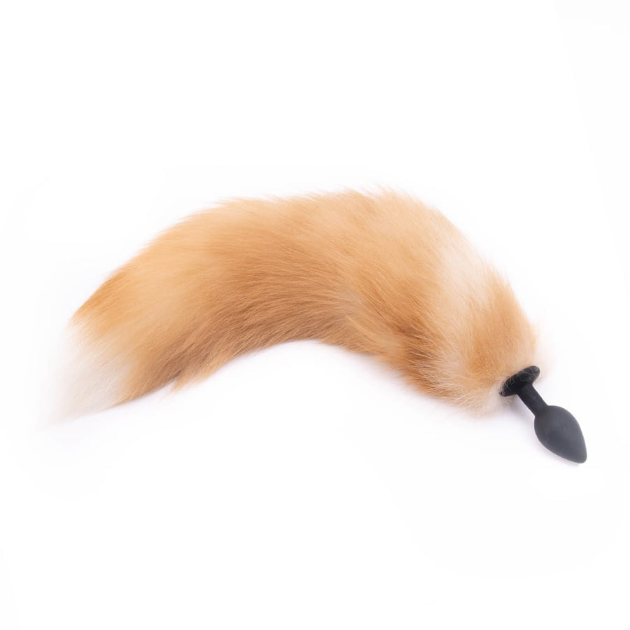 Light Brown Fox Tail With Silicone Plug Tip