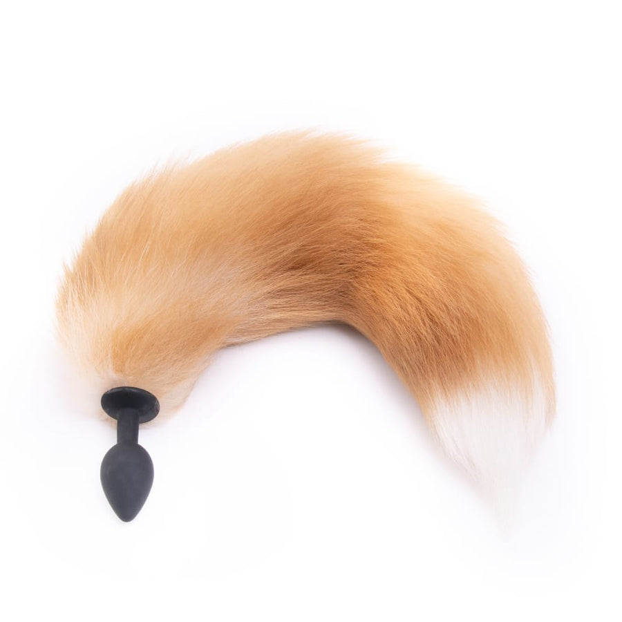 Light Brown Fox Tail With Silicone Plug Tip