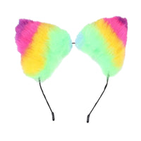 Rainbow Colored Cat Ear Headband