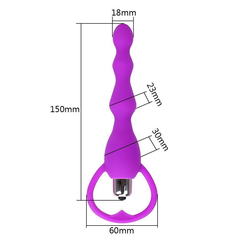 Beaded Vibrating Anal Plug