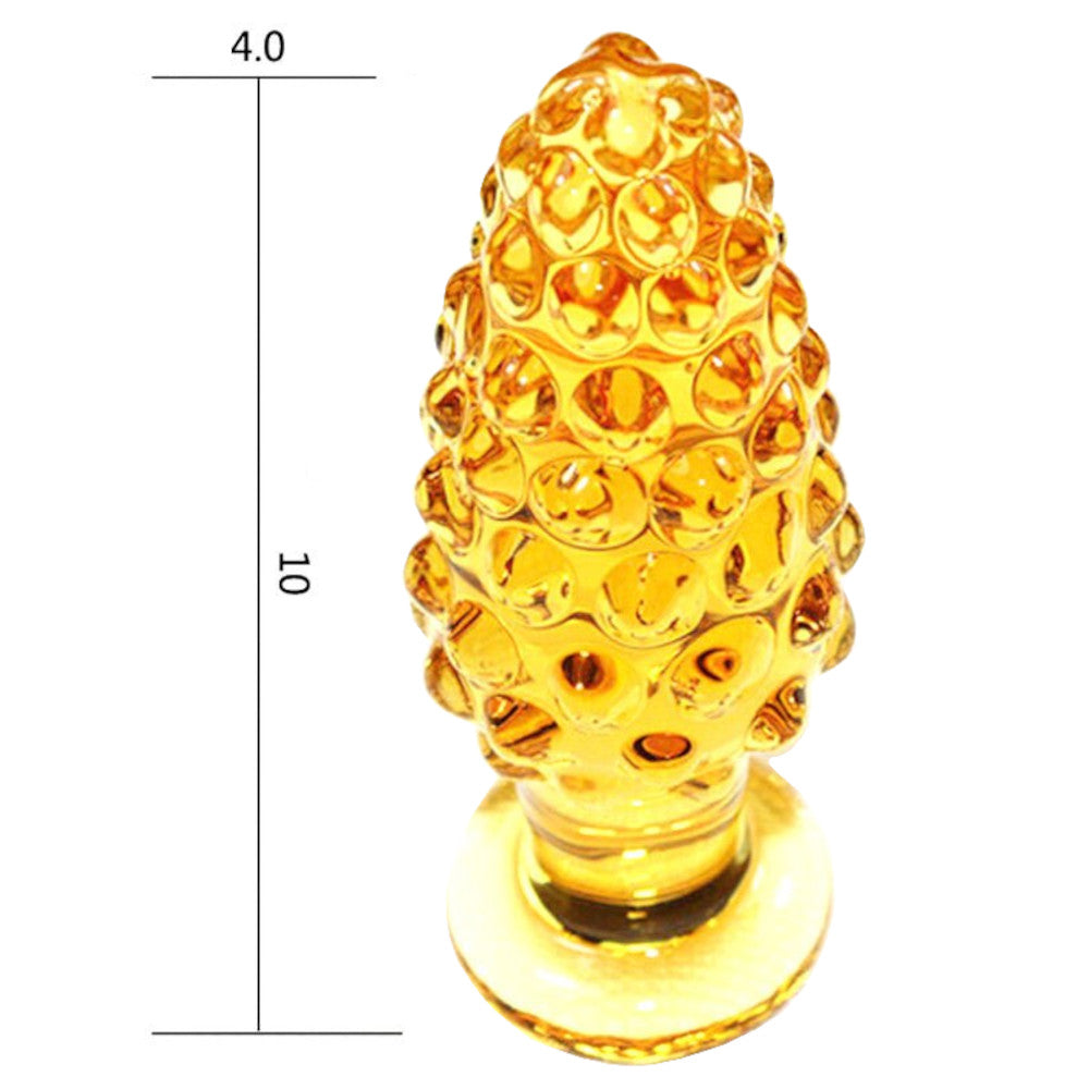 Ribbed Glass Plug