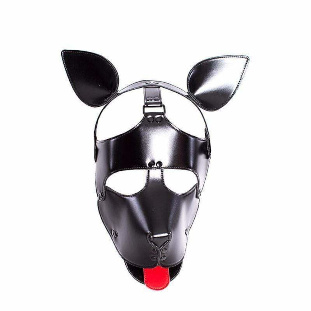Fetish Petplay Leather Dog Mask