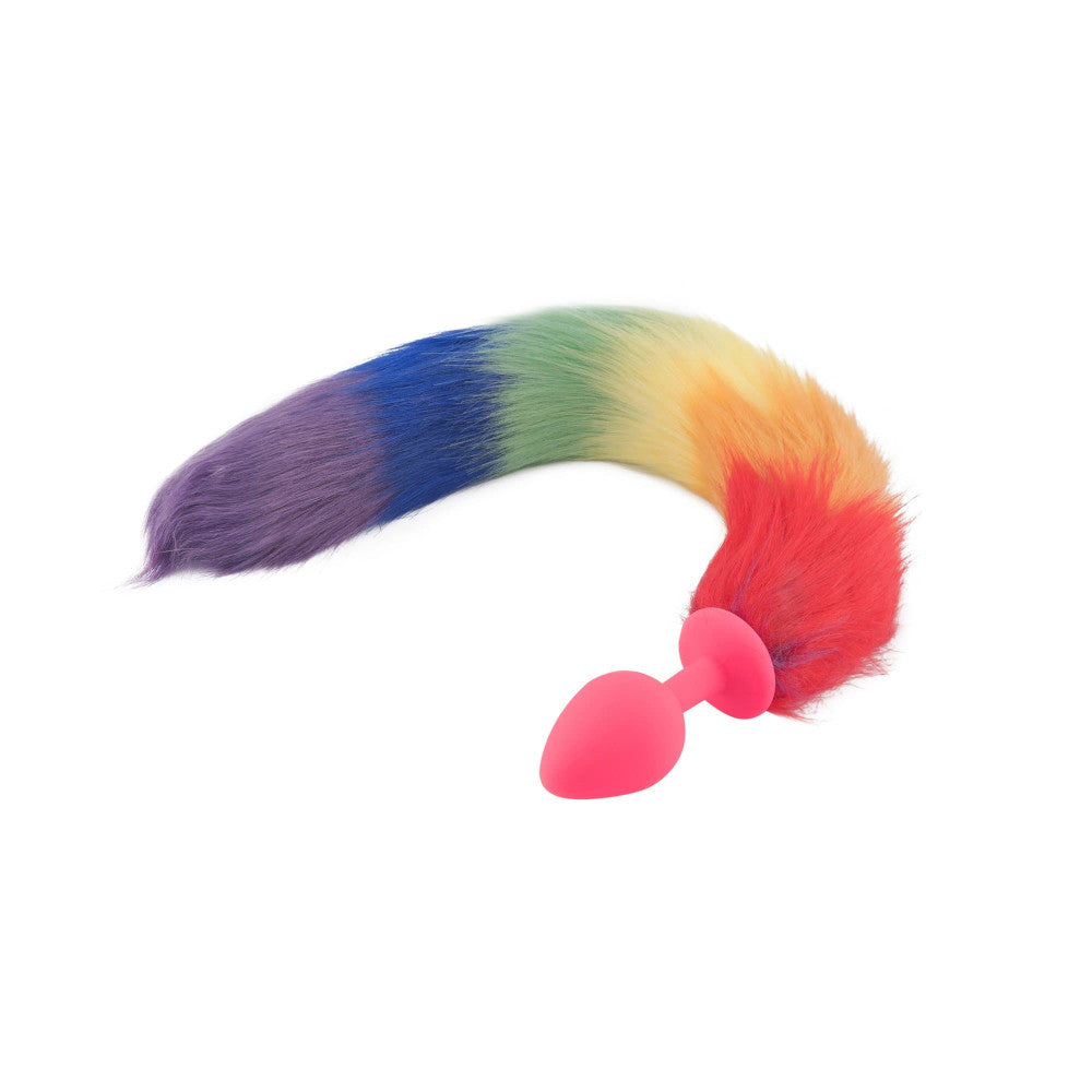 Rainbow Fox Silicone Tail Plug 18"