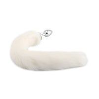 White Fox Tail Plug 16"