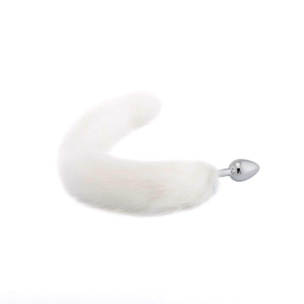 White Cat Tail Plug 16"