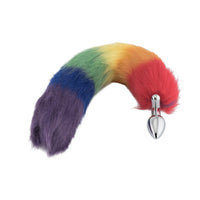 Rainbow Fox Shapeable Metal Tail Butt Plug, 18"