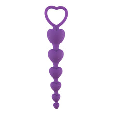Large Purple Heart Shaped  Beads with a Pull Ring