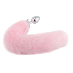 Pink Fox Shapeable Metal Tail Plug, 16"