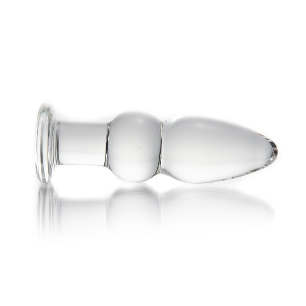 Crystal Clear Plug-Shaped Glass
