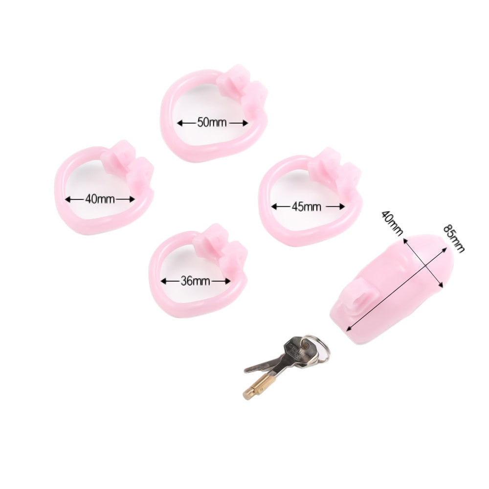 Pink Silicone Chastity Cage