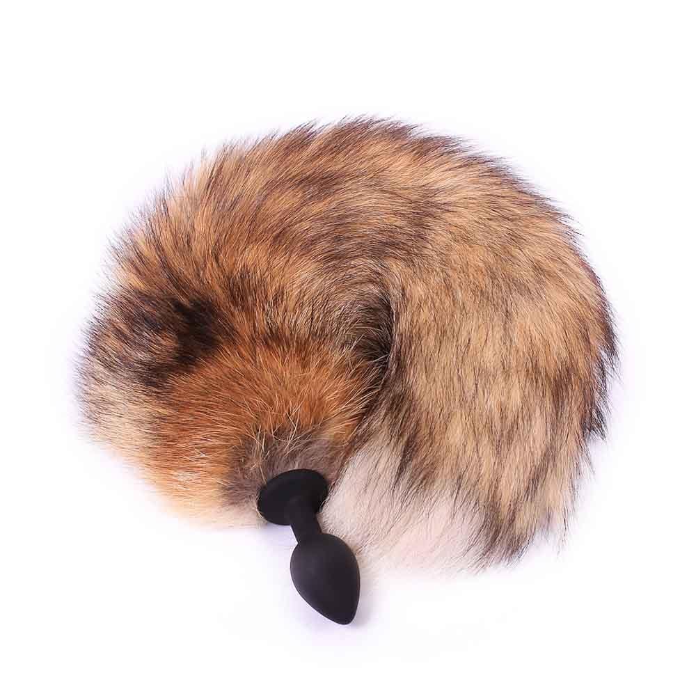 Brown Wolf Silicone Tail Plug 16"