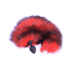 Red Silicone Wolf Tail Plug 16"