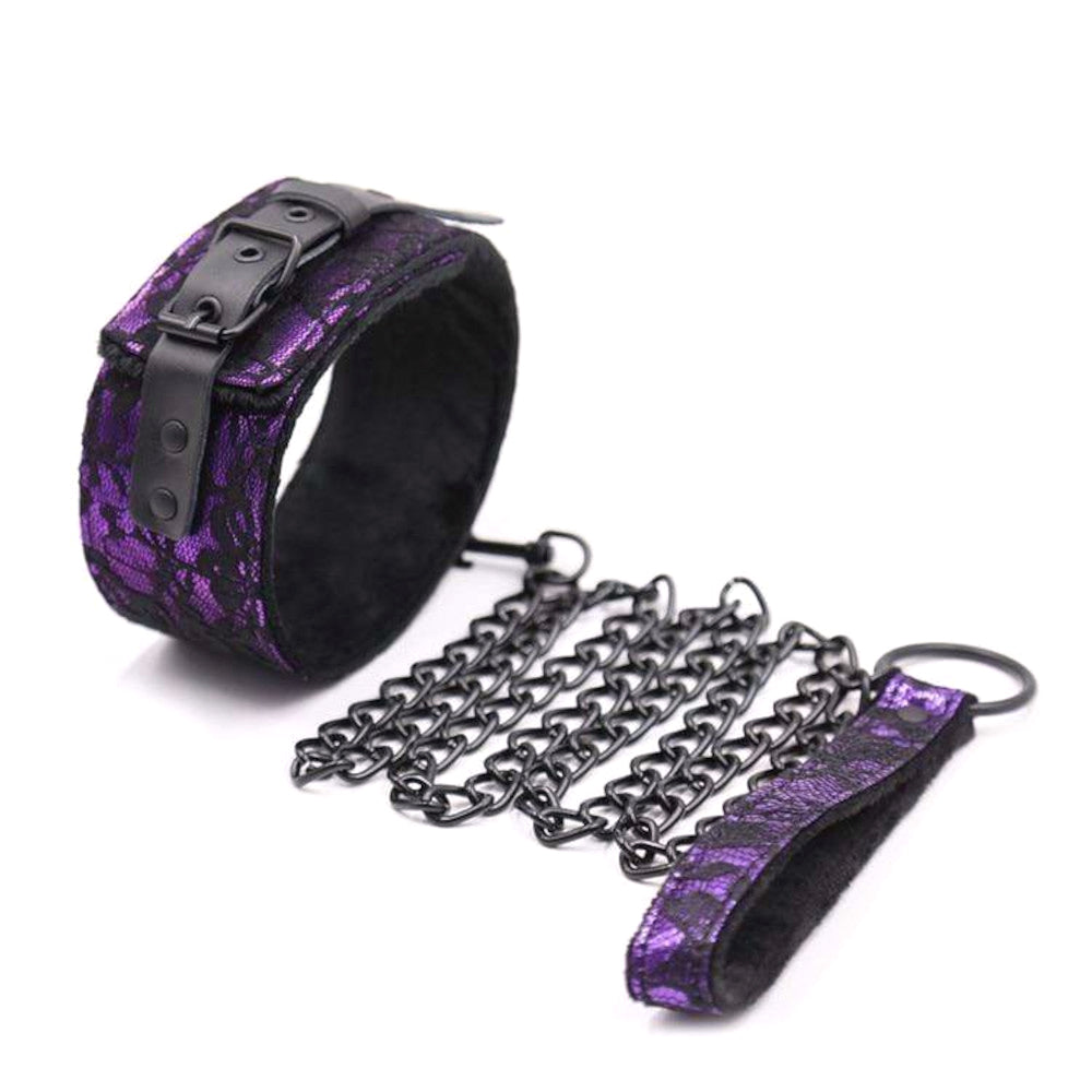 Purple Petplay Leash Collar