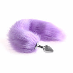 14" Tail Purple Fox Stainless steel plug
