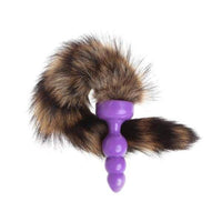 Silicone Raccoon Tail Butt Plug, 12"