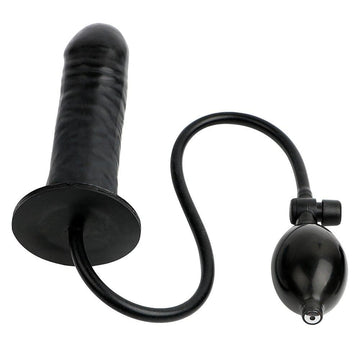 Black Inflatable Silicone Dildo