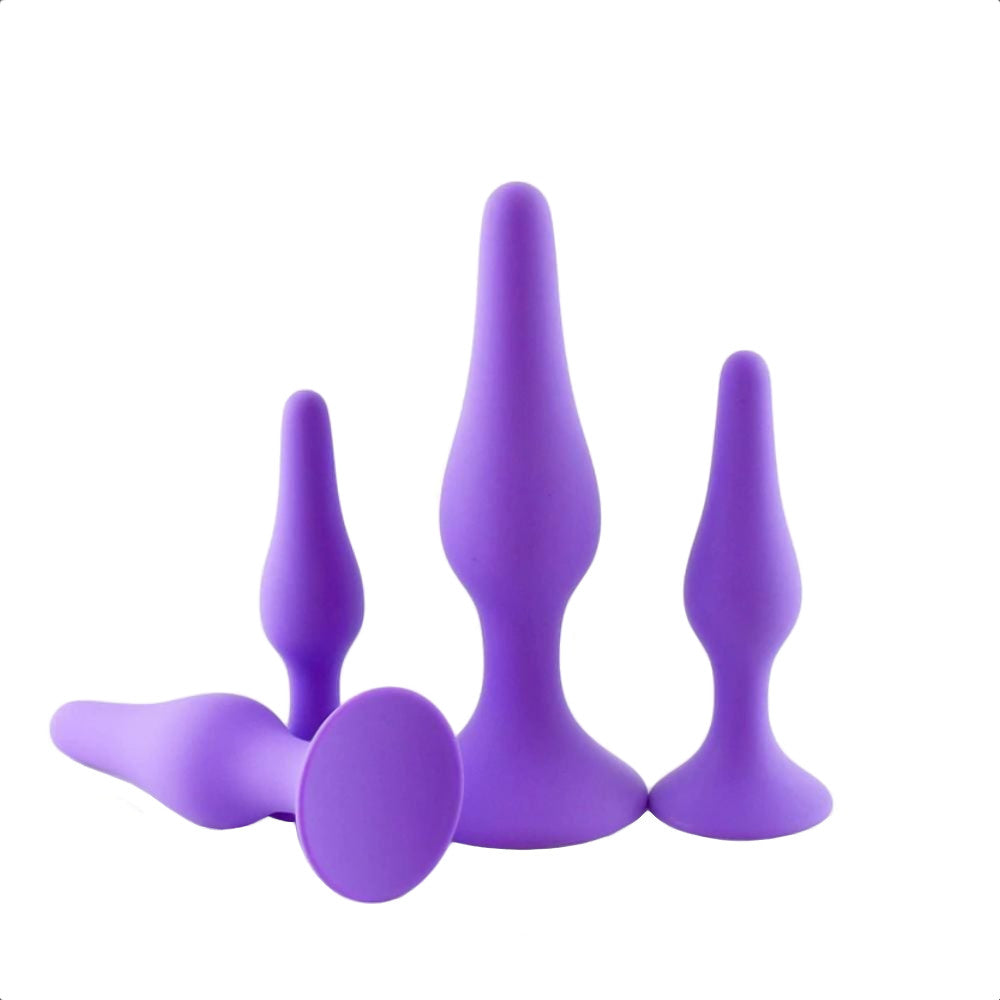 Beginner Small Silicone Butt Plug Training Set (4 Piece)